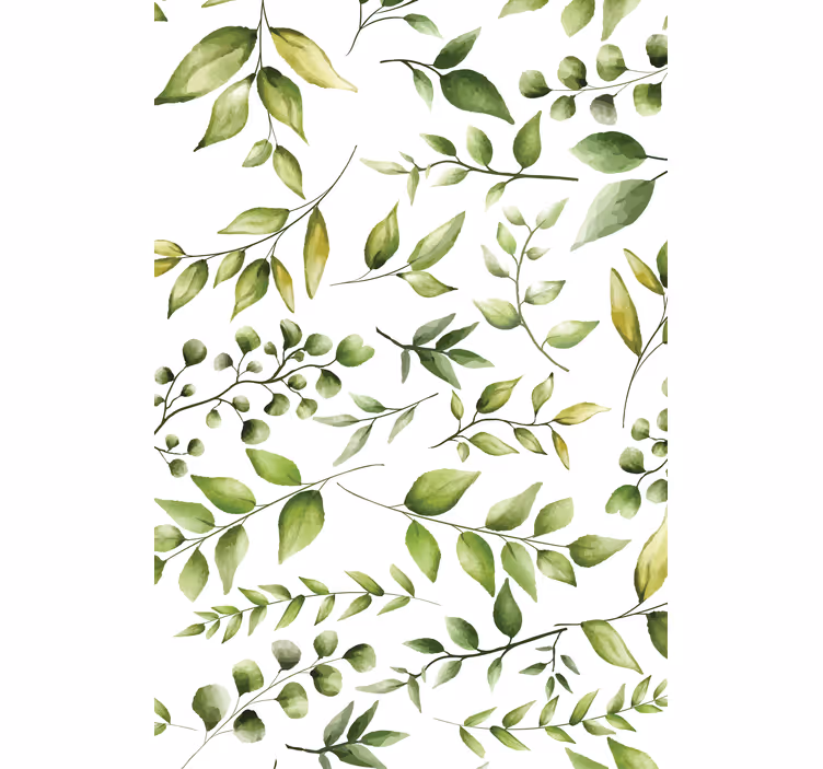 Store enrouleur fleurs et plantes motif de verdure élégant - TenStickers