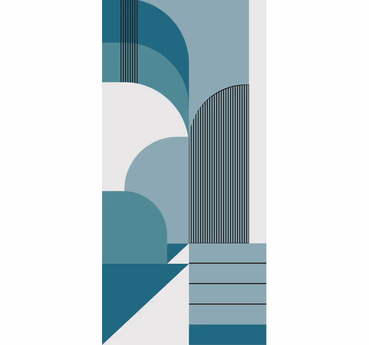 Store enrouleur moderne motifs d'arches bleues - TenStickers