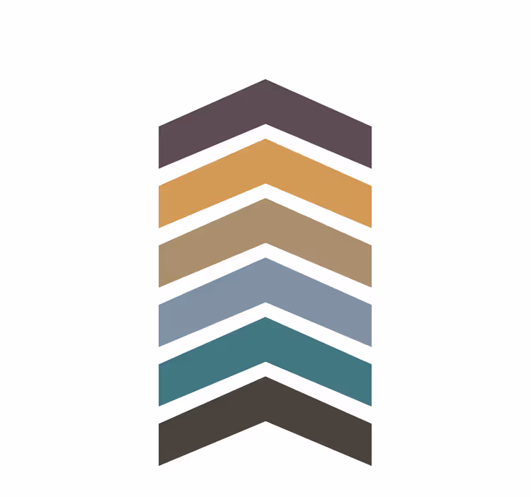 Store enrouleur moderne couches de motifs à chevrons - TenStickers