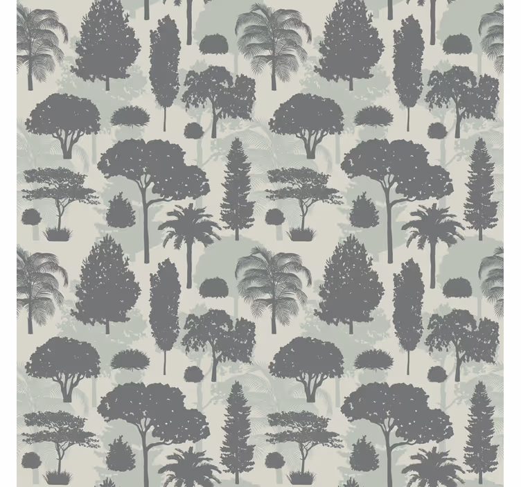 Store enrouleur arbre motif de forêt en silhouette - TenStickers