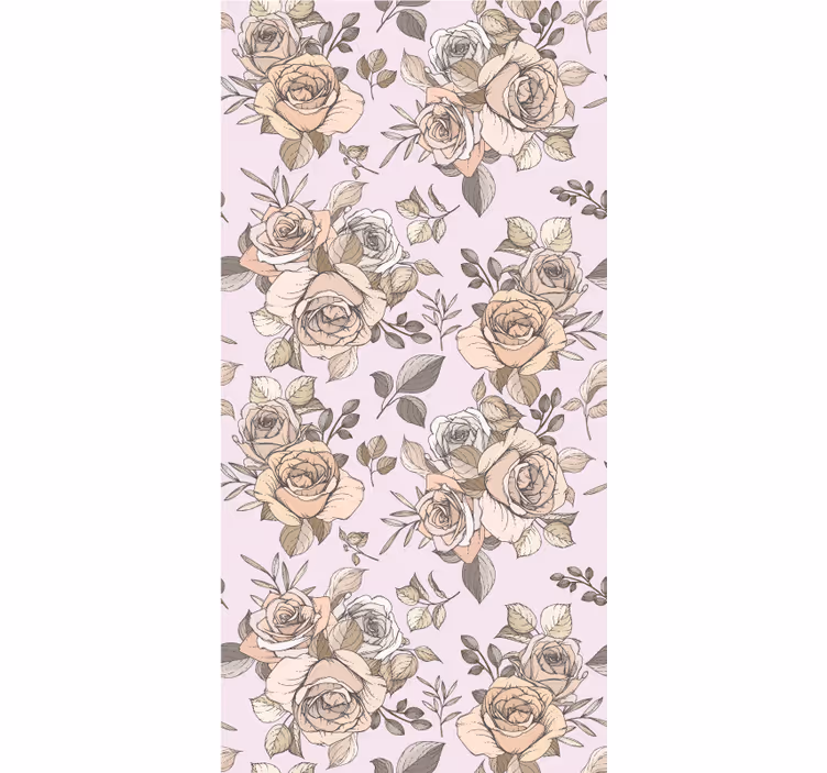 Store enrouleur fleur motif de rose gracieux - TenStickers