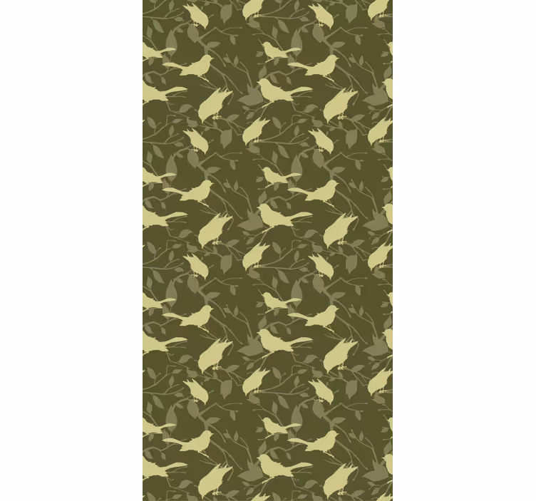 Stores classiques Oiseaux verts style victorien - TenStickers