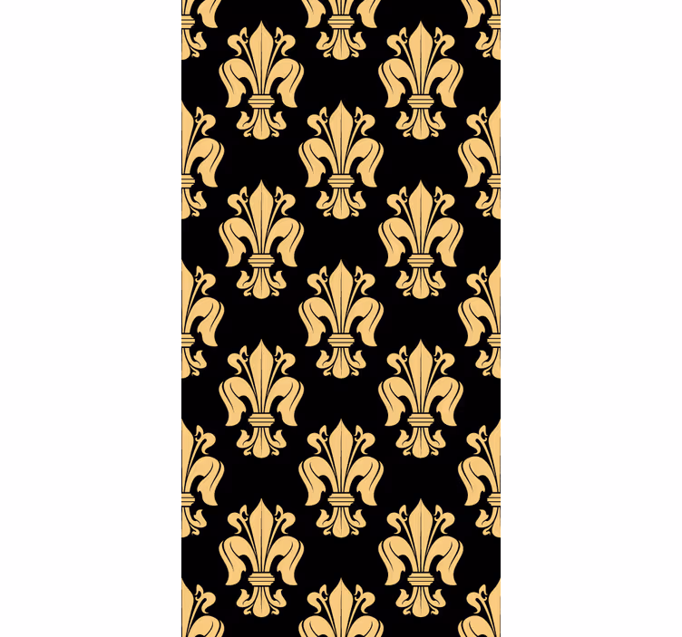 Store enrouleur élégant motif fleur de lys doré - TenStickers