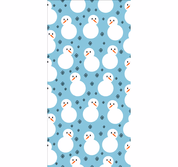 Store enrouleur original motif bonhomme de neige bleu - TenStickers