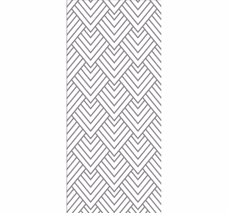 Store enrouleur salle de bain motif à chevrons gris - TenStickers