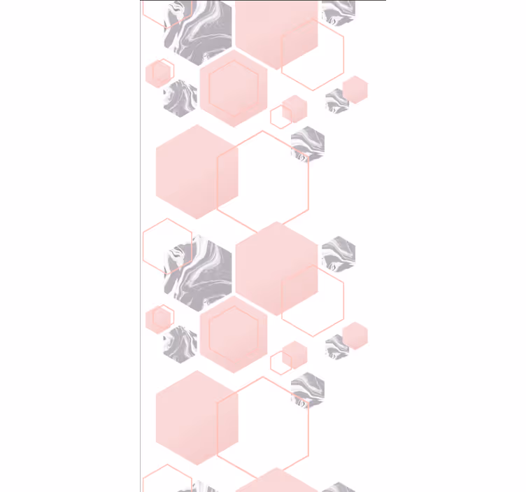 Store enrouleur moderne motif hexagonal rose - TenStickers