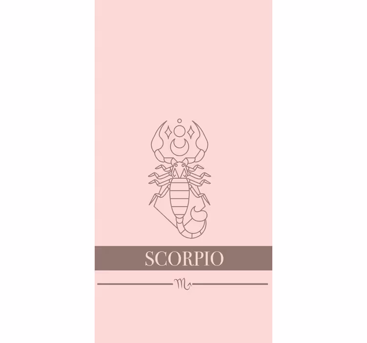 Store enrouleur autres design carte zodiacale scorpion rose - TenStickers
