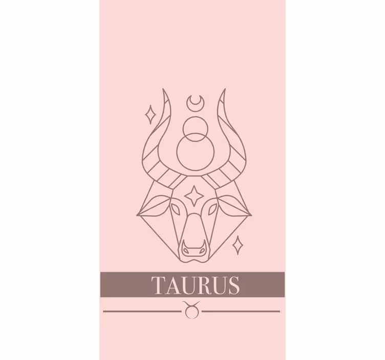 Store enrouleur autres design de carte zodiacale taureau rose - TenStickers