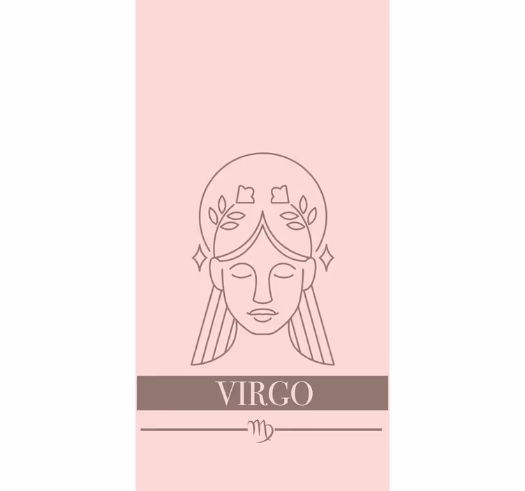Store enrouleur autres design de carte zodiacale vierge rose - TenStickers
