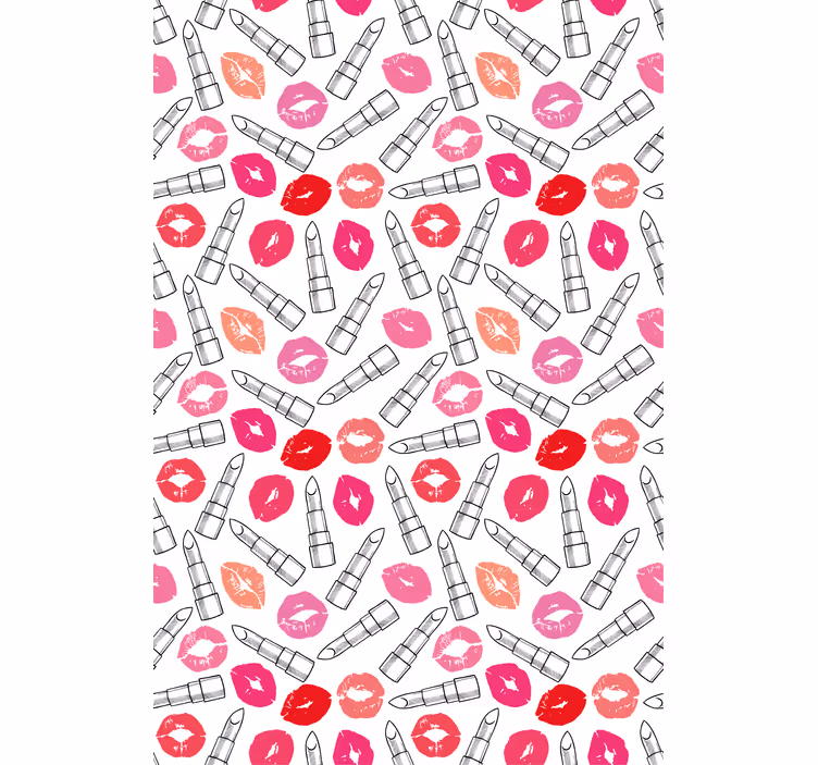 Store enrouleur amusant motifs baisers et rouge à lèvres - TenStickers