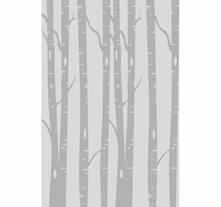 Stores arbres Forêt de bouleaux de grande taille scandinave - TenStickers