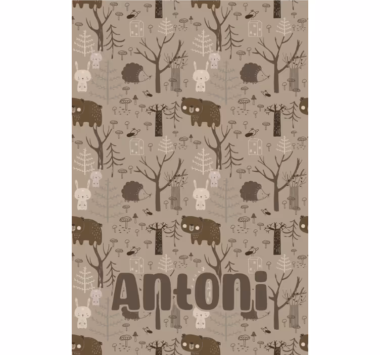 Store enrouleur chambre enfant thème des animaux de la forêt - TenStickers