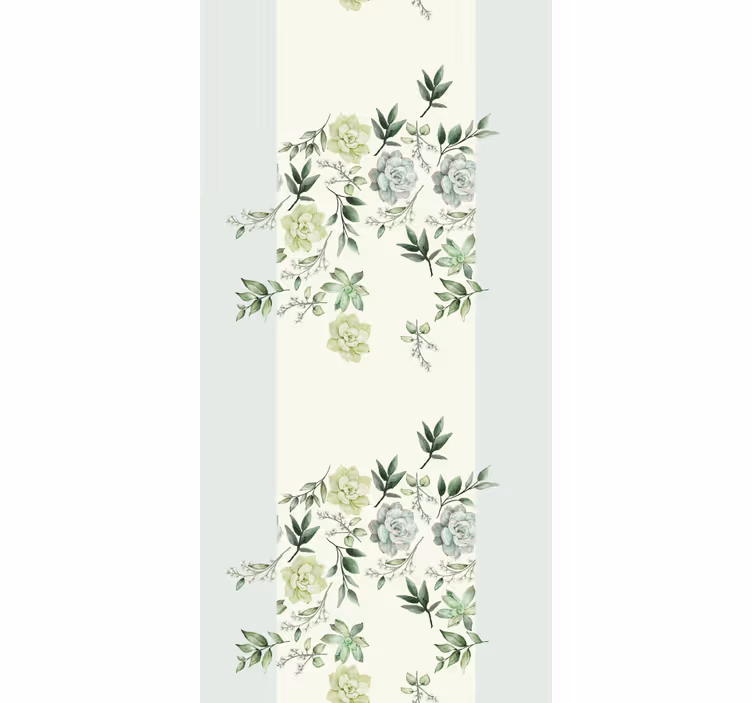 Store enrouleur élégant motif de verdure florale - TenStickers