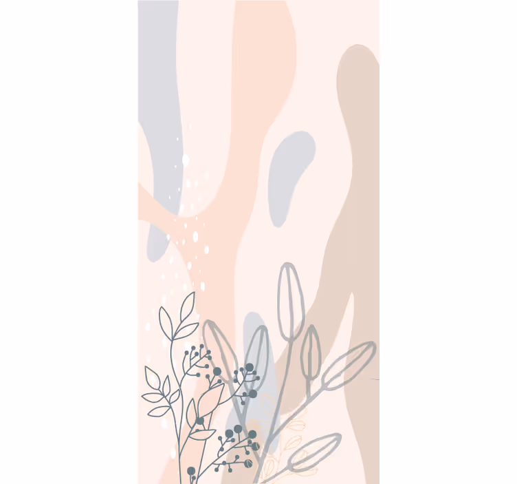 Store enrouleur fleurs et plantes silhouette élégante - TenStickers