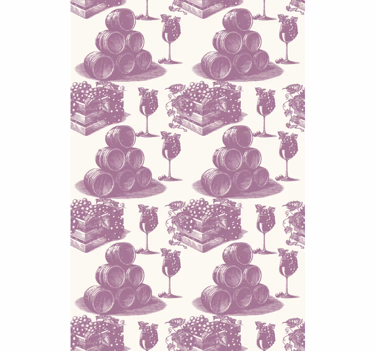Store enrouleur cuisine violet français style vintage - TenStickers
