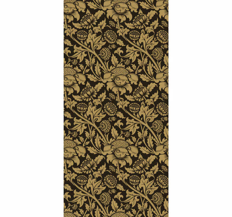 Store enrouleur fleur motif beige classique - TenStickers