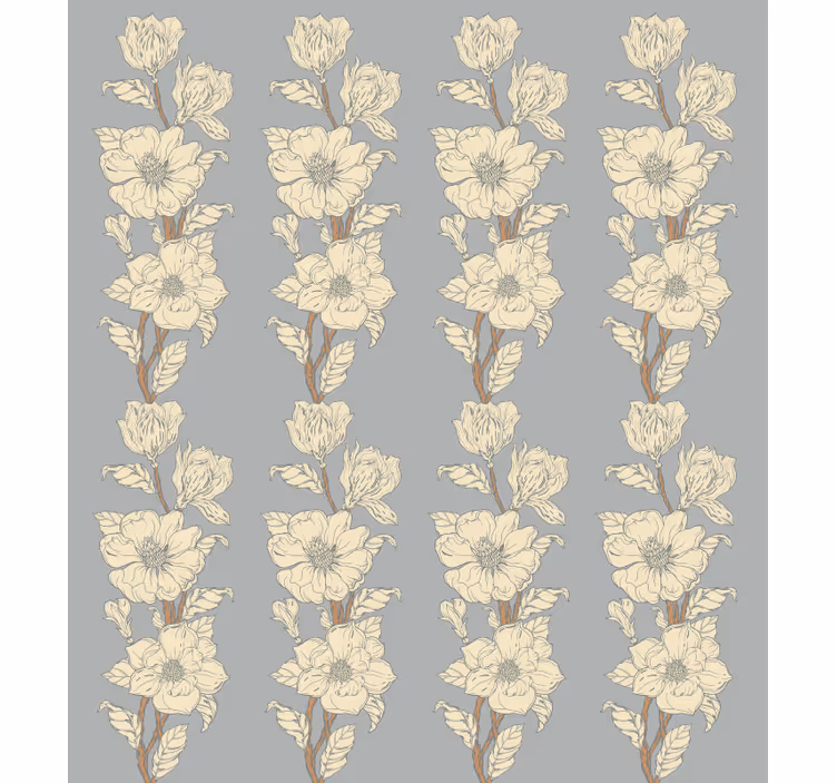 Store enrouleur fleur motif vertical élégant - TenStickers