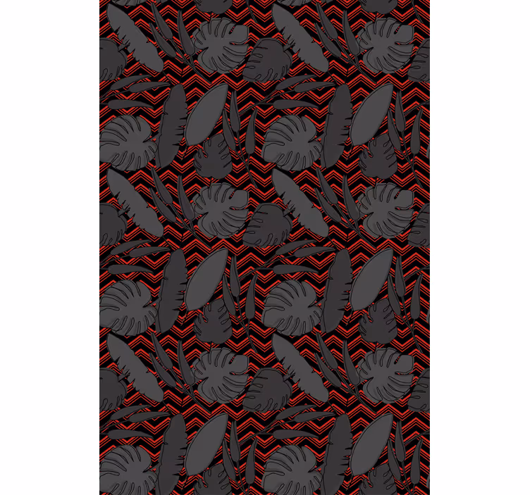 Store salle à manger feuilles tropicales en zigzag - TenStickers