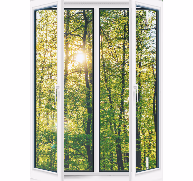 Store enrouleur arbre verdure ensoleillée - TenStickers