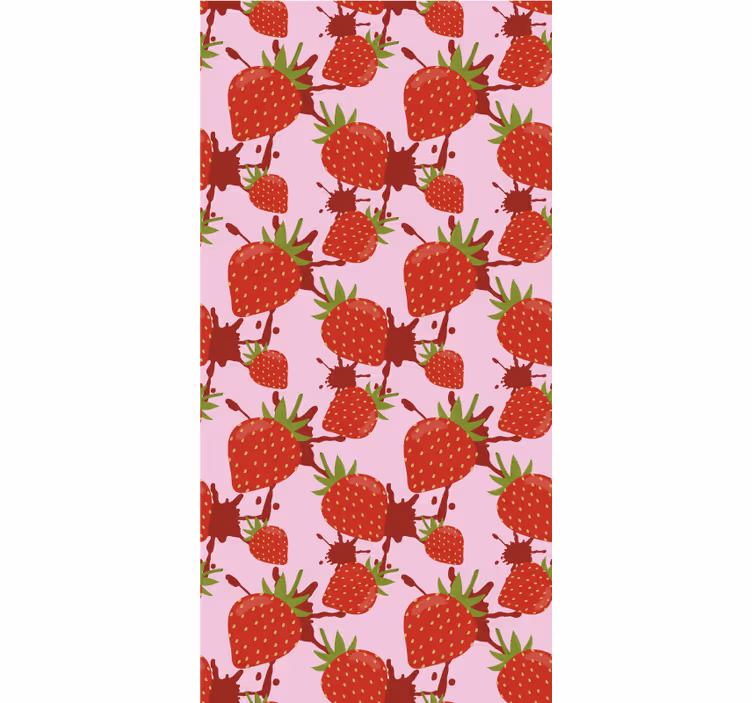 Store enrouleur fruits et légumes motif éclaboussure fraise - TenStickers