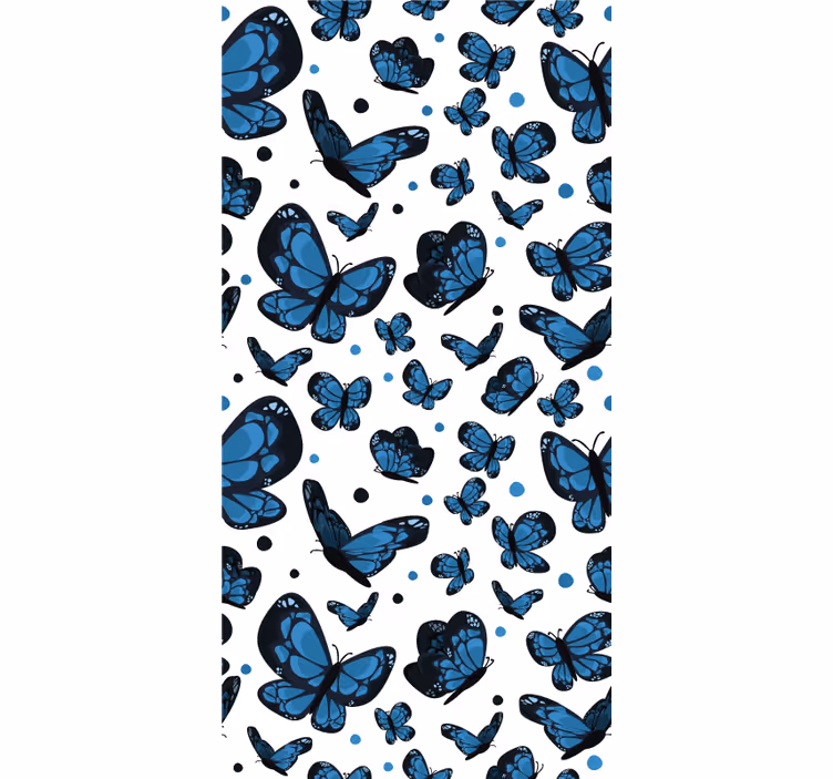 Stores motif papillons bleus - TenStickers