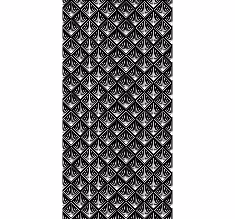 Stores Art déco motif noir et blanc - TenStickers