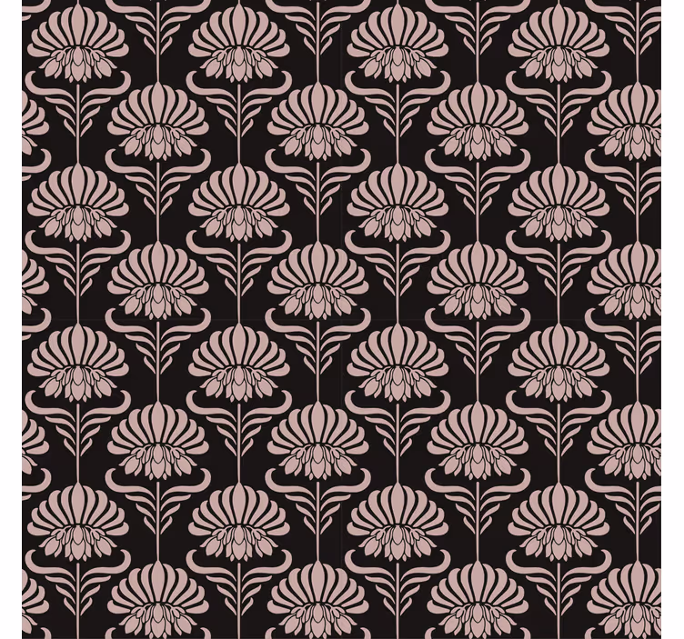 Stores motifs Art Nouveau noirs - TenStickers
