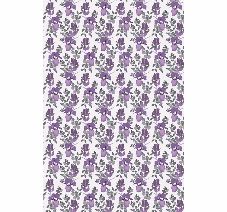 Store fleurs style motif iris - TenStickers