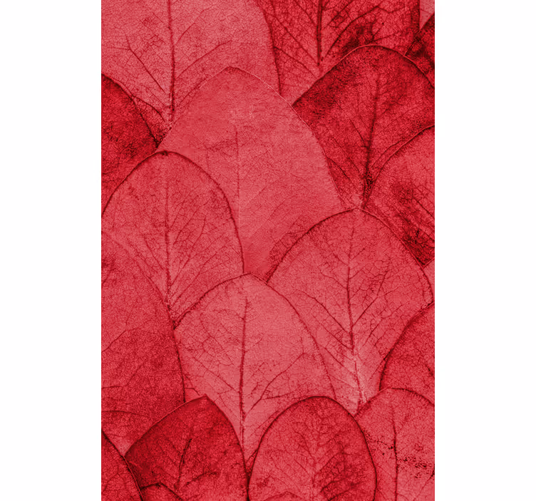 Store enrouleur salon feuilles magenta - TenStickers