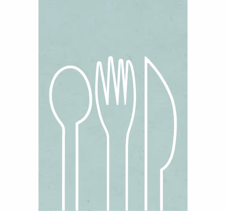 Store enrouleur motif couverts de cuisine - TenStickers