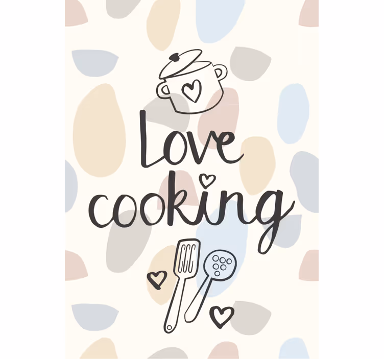 Store enrouleur cuisine Love cooking - TenStickers
