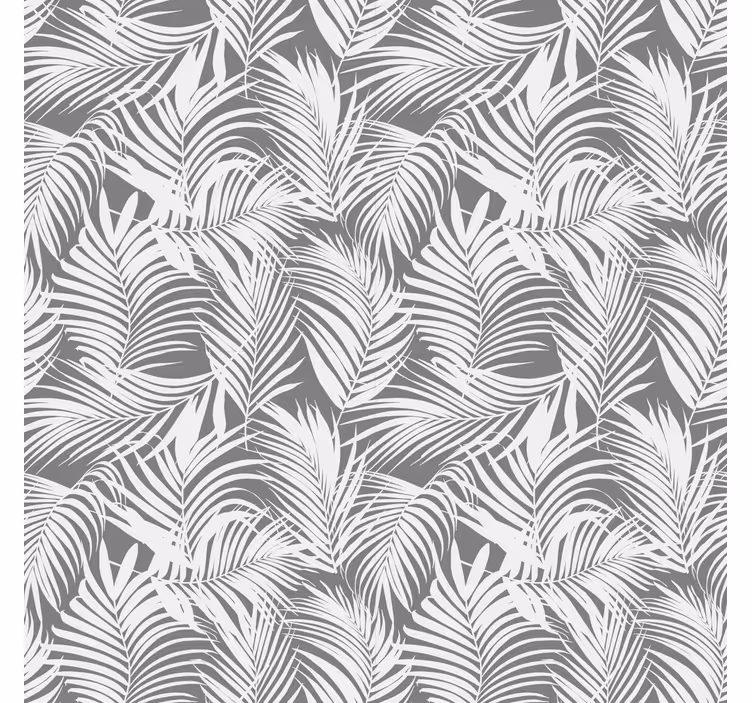 Store enrouleur salon feuilles de palmier tons gris - TenStickers