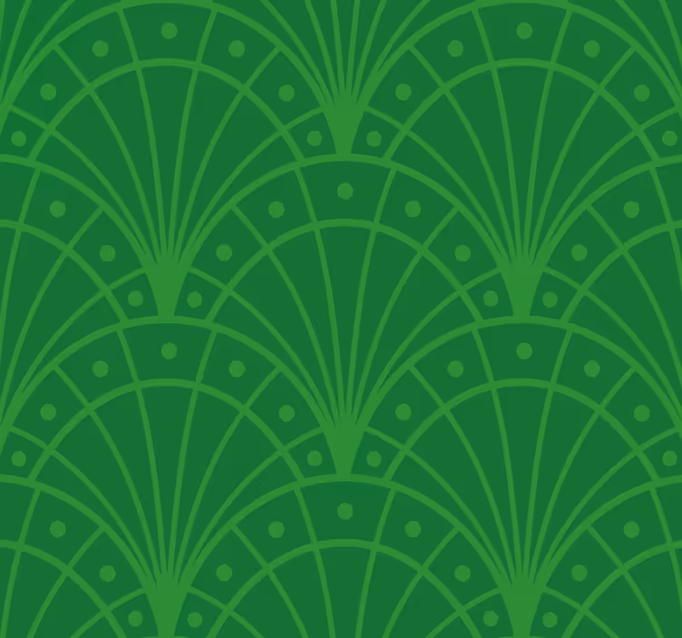 Store enrouleur vert art déco - TenStickers