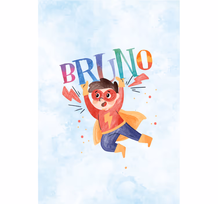 Store de super-héros style aquarelle avec nom - TenStickers