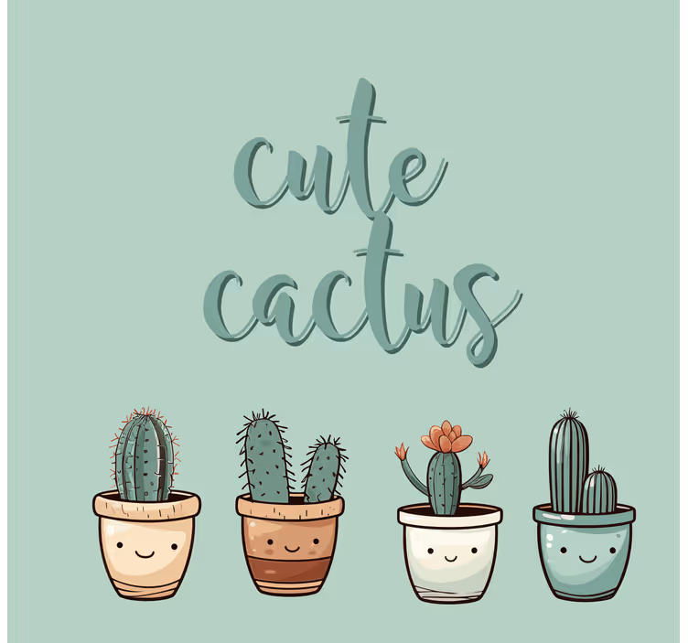 Store enrouleur cuisine cactus mignon - TenStickers