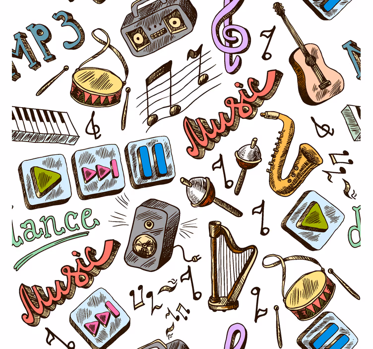 Store enrouleur amusant modèle de musique - TenStickers