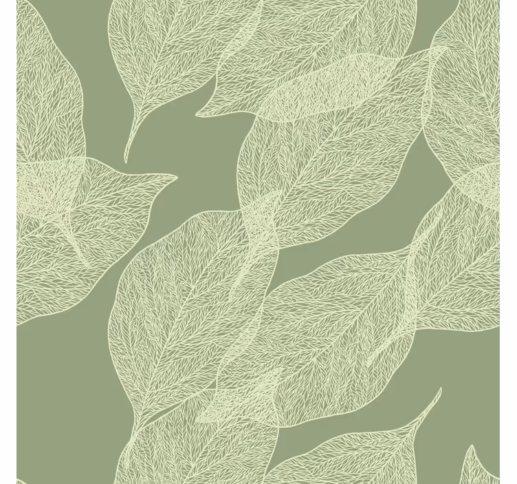 Store enrouleur vert motif de grandes feuilles - TenStickers
