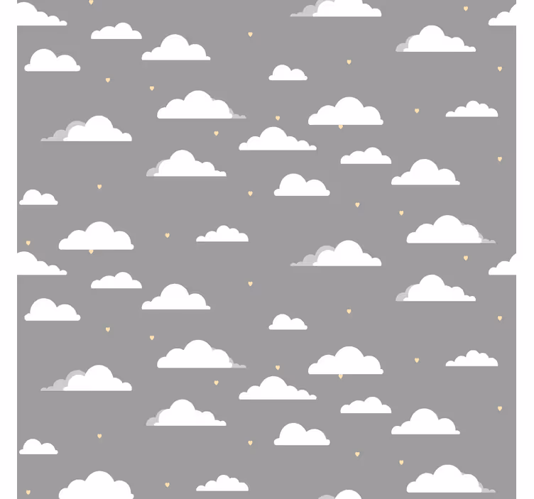 Store enrouleur nuage motif gris - TenStickers
