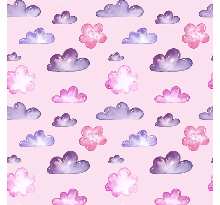 Store enrouleur nuage motif rose - TenStickers