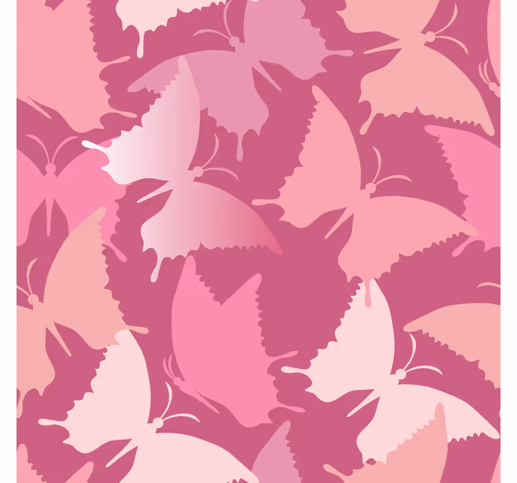 Store enrouleur papillons fond rose - TenStickers