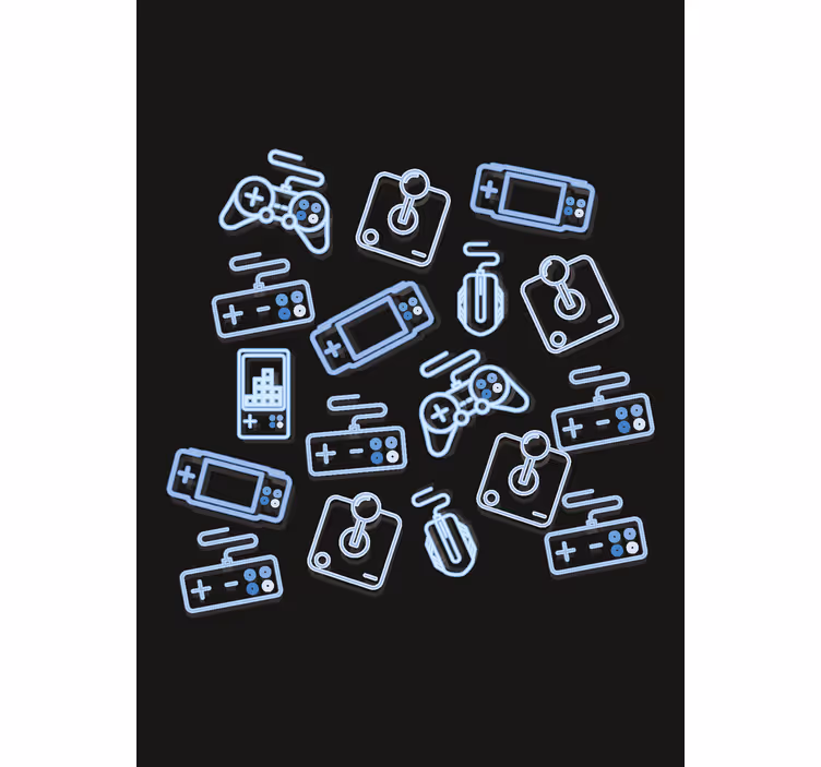 Store enrouleur geek commandes bleues - TenStickers