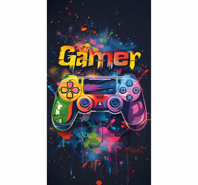 Store enrouleur geek manette multicolore - TenStickers