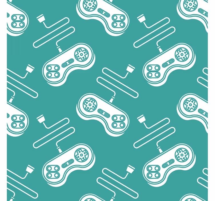 Store enrouleur geek motif de commandes rétro blanc - TenStickers