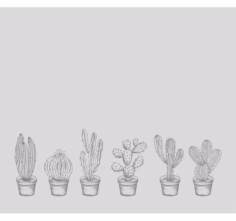 Store enrouleur cactus minimalistes - TenStickers