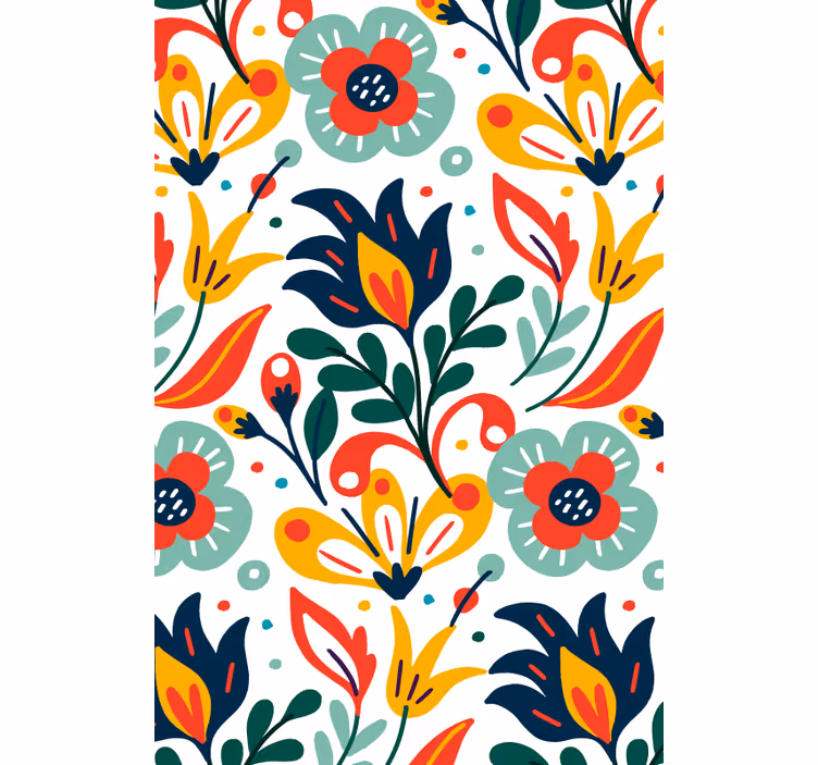 Store enrouleur fleurs et plantes imprimé à motif botanique - TenStickers