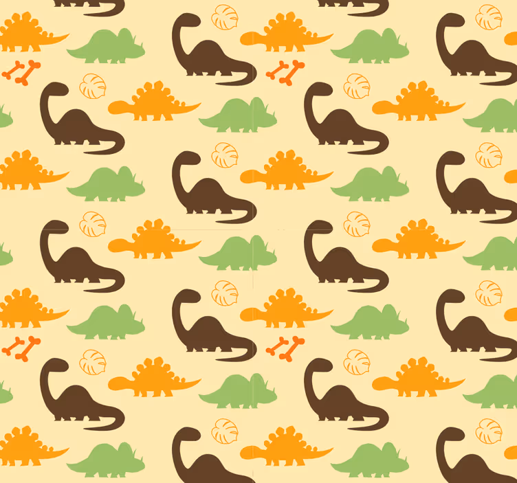 Store enrouleur dinosaure fond beige - TenStickers