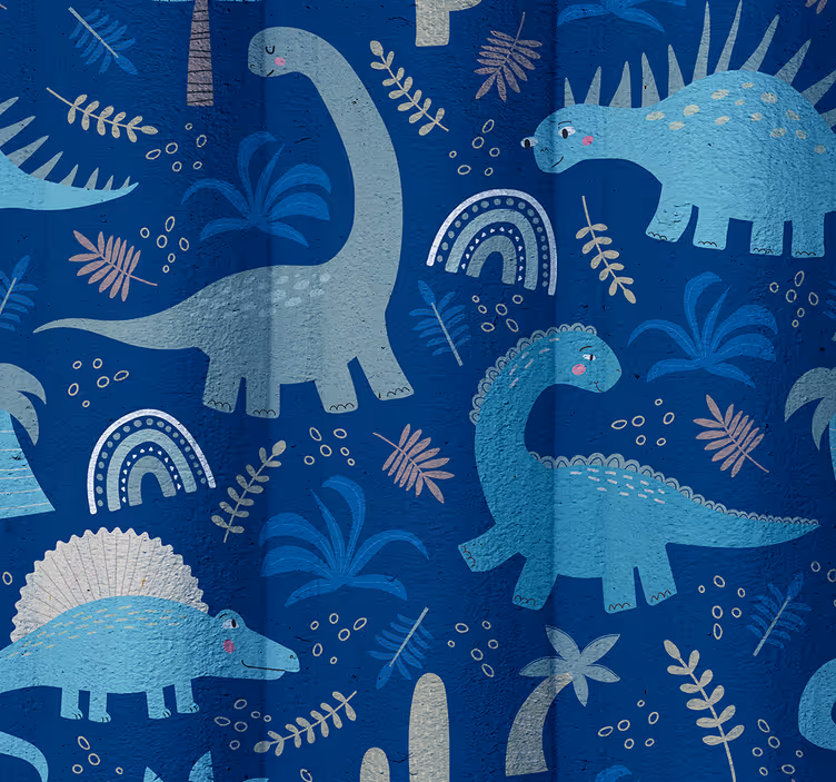 Store enrouleur dinosaure nuances de bleu - TenStickers