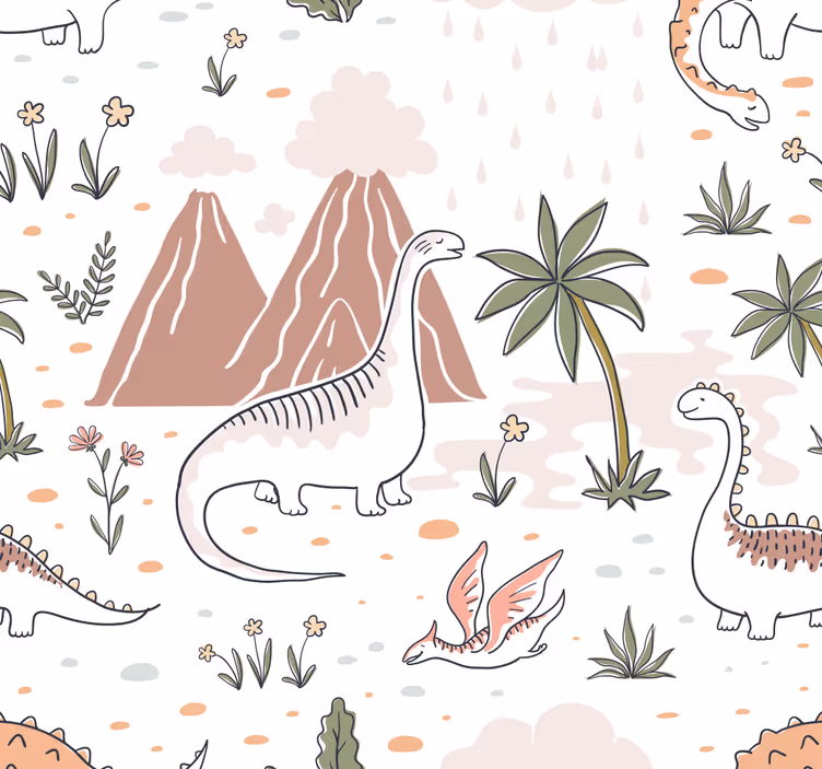 Store enrouleur dinosaure style nordique - TenStickers