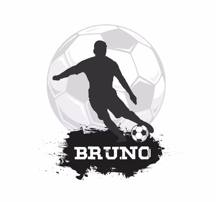 Store enrouleur football silhouette de joueur avec prénom - TenStickers