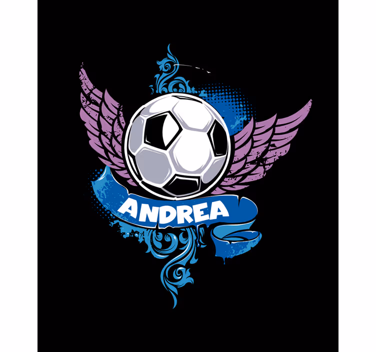 Store enrouleur football ballon volant avec nom - TenStickers